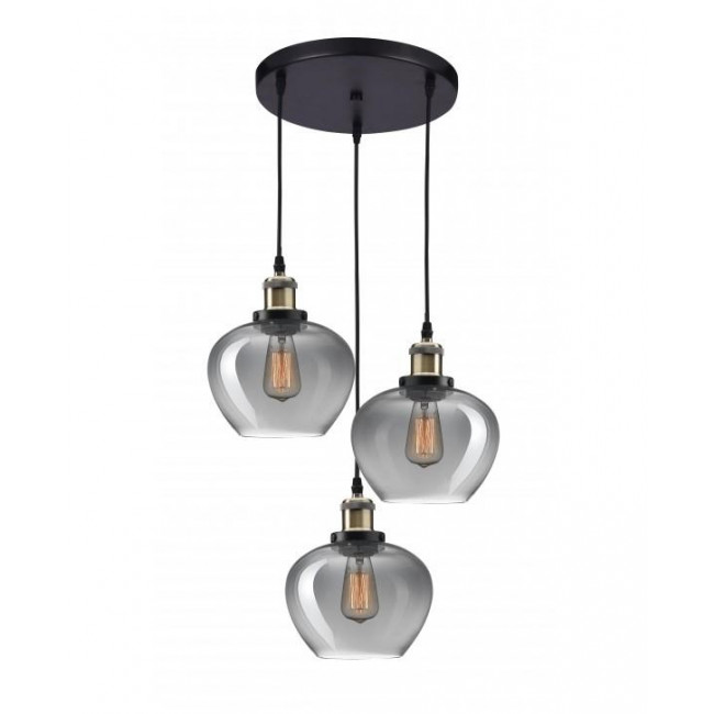 Φωτιστικό Τρίφωτο Ε27 Φυμέ Γυαλί Cedro 8436404 NOVA LUCE