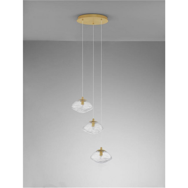 Φωτιστικό Τρίφωτο G9 Διάφανο Και Χρυσό Ester 9006048 NOVA LUCE