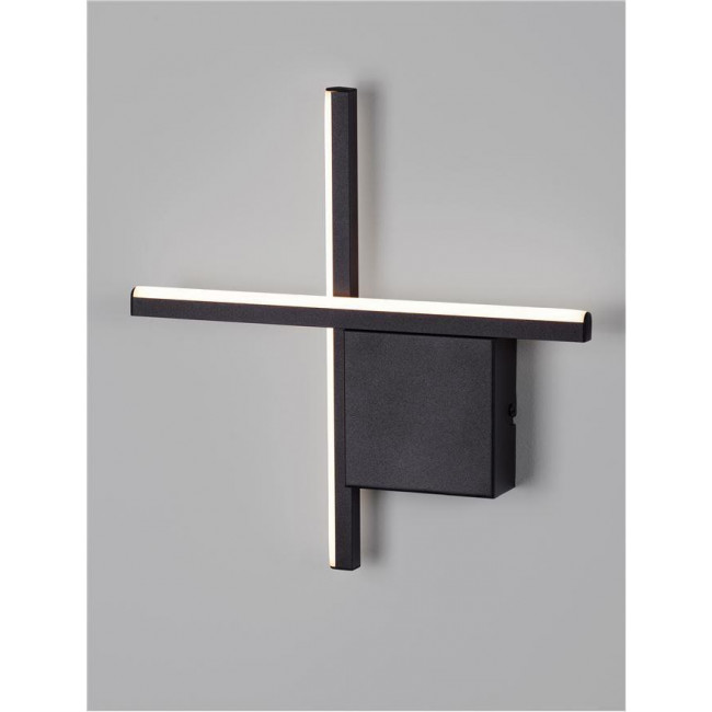 Απλίκα LED 10W 2700k Μαύρο Cross 9006082 NOVA LUCE