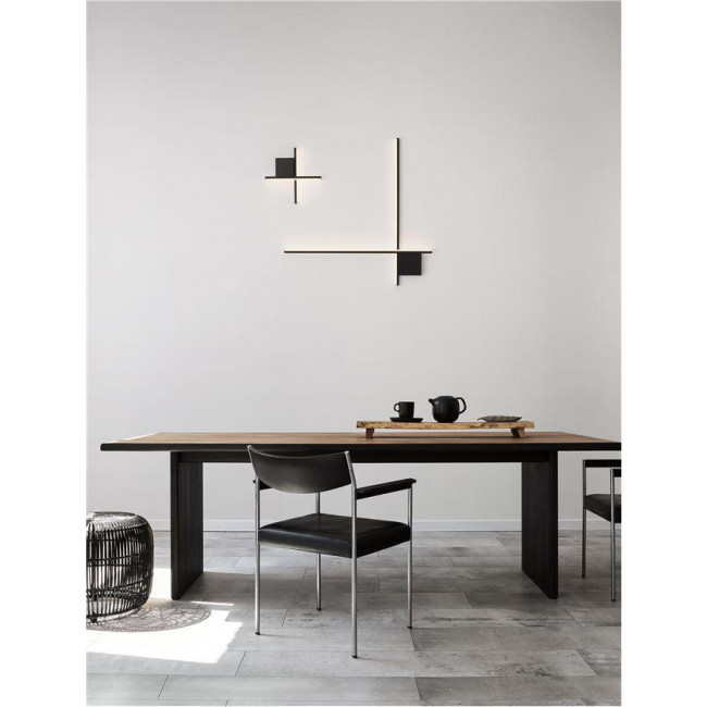 Απλίκα LED 10W 2700k Μαύρο Cross 9006082 NOVA LUCE