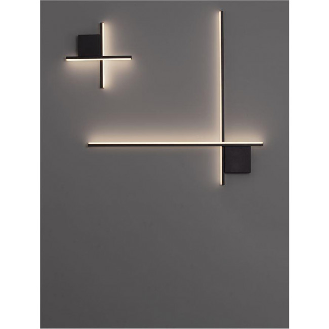 Απλίκα LED 10W 2700k Μαύρο Cross 9006082 NOVA LUCE