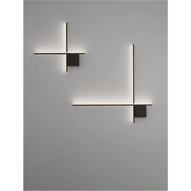 Απλίκα LED 15W 3000k Μαύρο Cross 9006084 NOVA LUCE