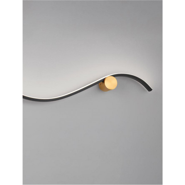 Απλίκα LED 14W 3000k Μαύρο Και Χρυσό Wave 9006095 NOVA LUCE