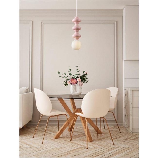 Φωτιστικό Μονόφωτο E14 Ροζ Και Λευκό Chic 9009121 NOVA LUCE