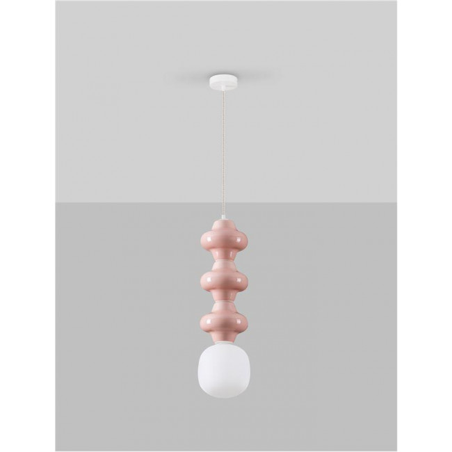 Φωτιστικό Μονόφωτο E14 Ροζ Και Λευκό Chic 9009121 NOVA LUCE