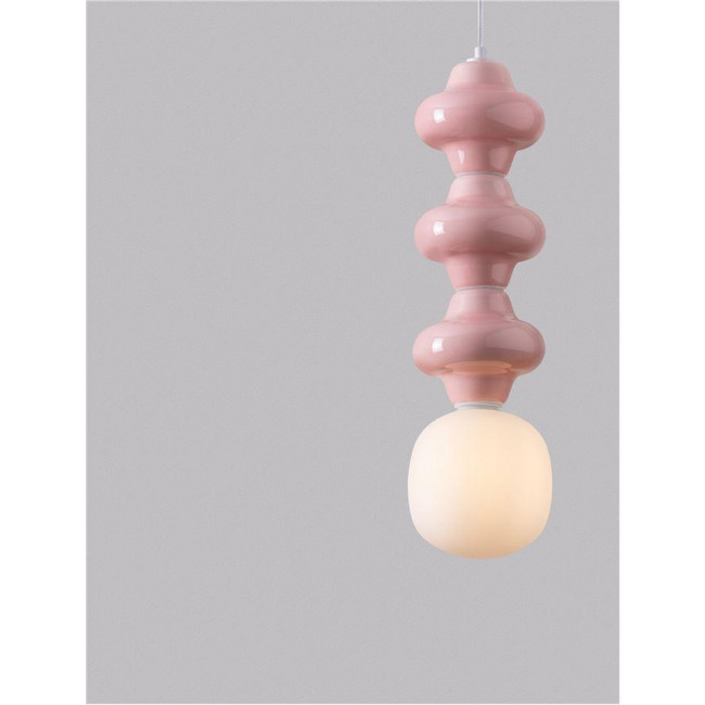 Φωτιστικό Μονόφωτο E14 Ροζ Και Λευκό Chic 9009121 NOVA LUCE