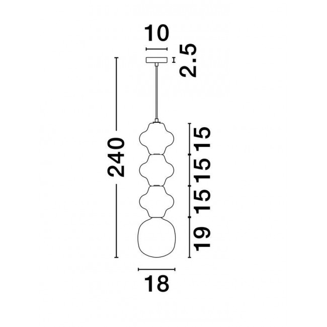 Φωτιστικό Μονόφωτο E14 Ροζ Και Λευκό Chic 9009121 NOVA LUCE