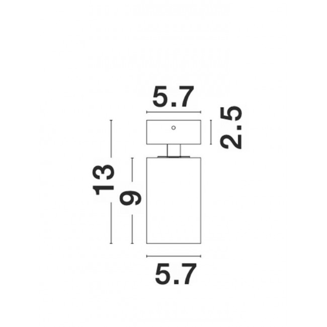 Σποτ Οροφής GU10 Λευκό Tod 9011311 NOVA LUCE