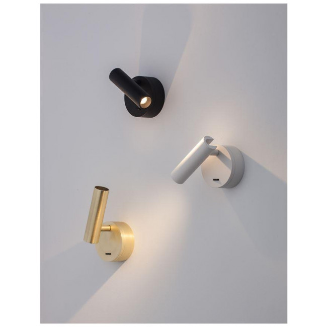 Σποτ Επίτοιχο LED 3W 3000k Χρυσό Clip 9030203 NOVA LUCE