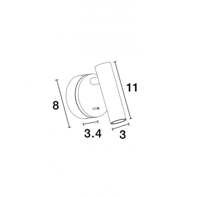 Σποτ Επίτοιχο LED 3W 3000k Χρυσό Clip 9030203 NOVA LUCE