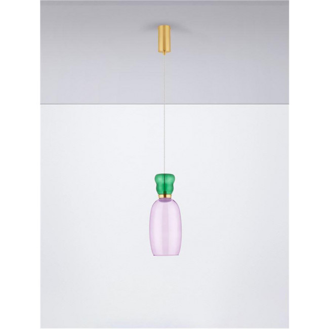 Φωτιστικό LED 9W 3000k Μωβ Και Πράσινο Pluma 9030544 NOVA LUCE