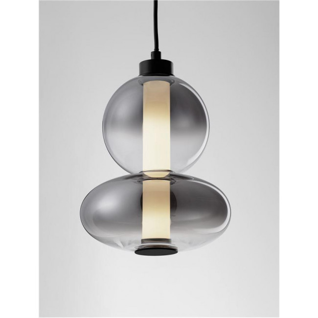 Φωτιστικό LED 12W 3000k Μαύρο Και Φυμέ Crater 9030554 NOVA LUCE