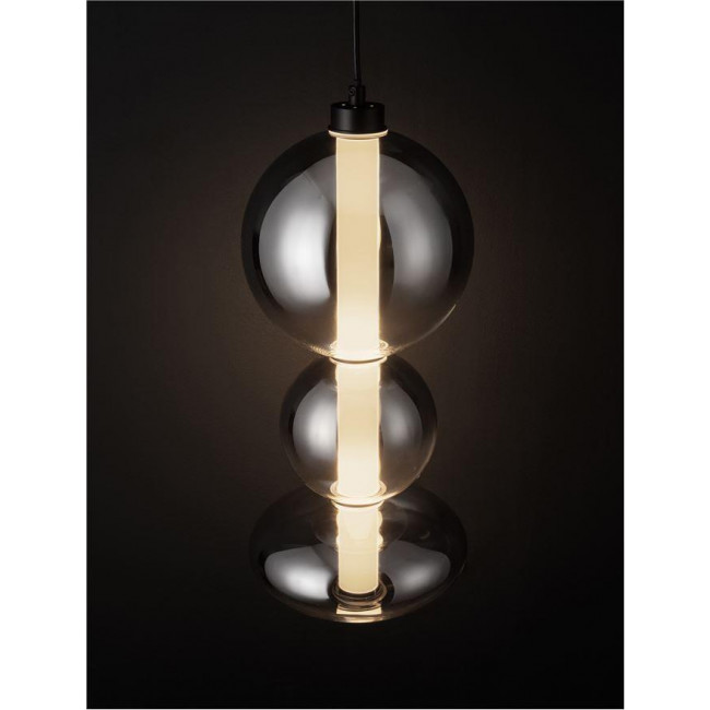 Φωτιστικό LED 12W 3000k Μαύρο Και Φυμέ Crater 9030554 NOVA LUCE