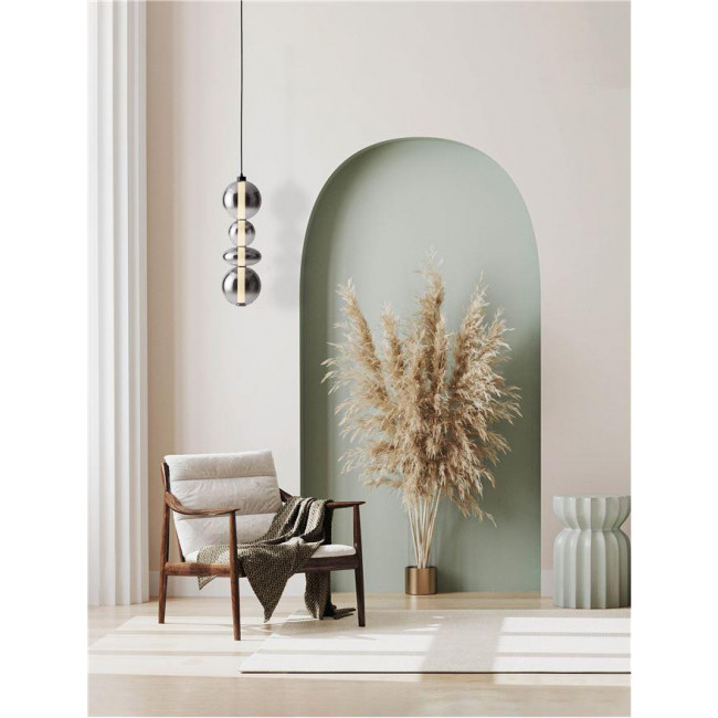 Φωτιστικό LED 12W 3000k Μαύρο Και Φυμέ Crater 9030554 NOVA LUCE