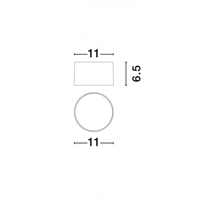 Πλαφονιέρα LED 10W 3000k Μαύρο Luldo 9030726 NOVA LUCE