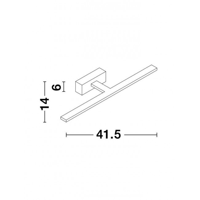 Απλίκα Μπάνιου LED 12W 3000k Λευκό Mondrian 9053121 NOVA LUCE