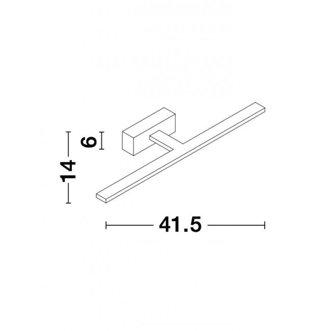 Απλίκα Μπάνιου LED 12W 3000k Μαύρο Mondrian 9053122 NOVA LUCE