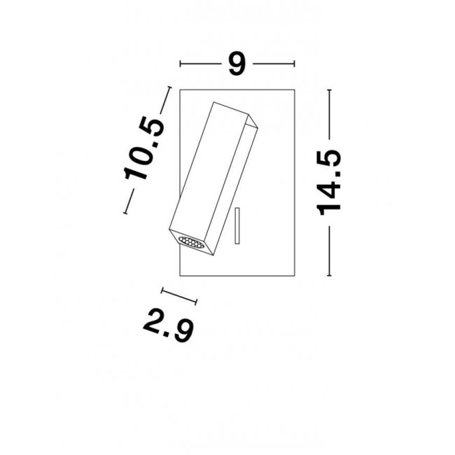 Σποτ Επίτοιχο LED 3W 3000k Λευκό Dona 9081351 NOVA LUCE