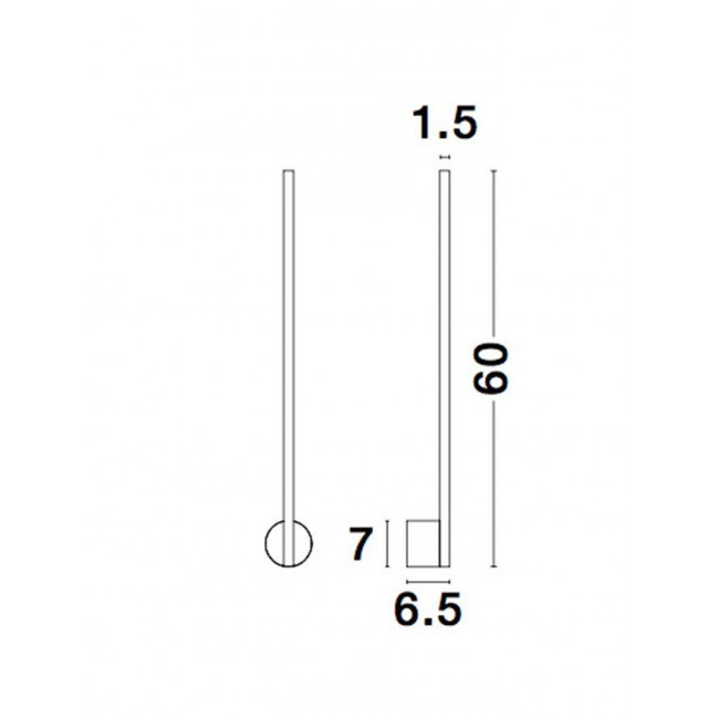 Απλίκα LED 10W 3000k Μαύρο Aden 9081800 NOVA LUCE