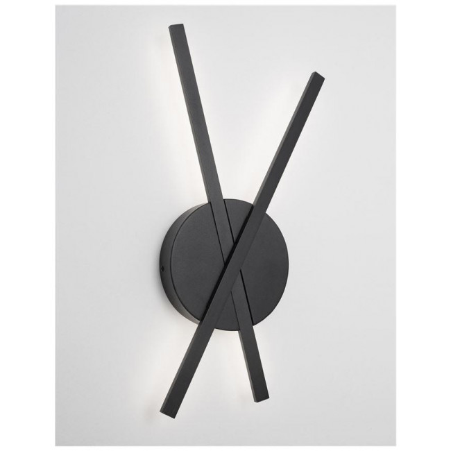 Απλίκα LED 18W 3000k Μαύρο Reslin 9100202 NOVA LUCE