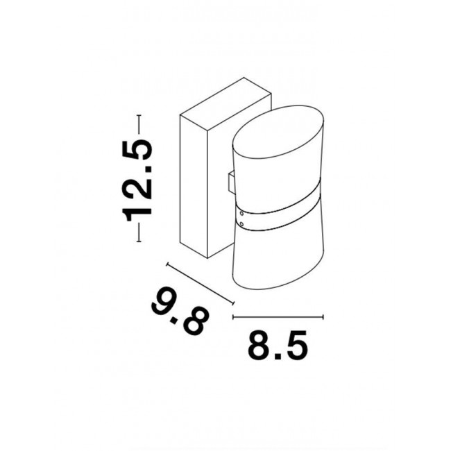 Απλίκα Μπάνιου LED 10W 3000k Χρώμιο Και Λευκό Sabia 9122321 NOVA LUCE
