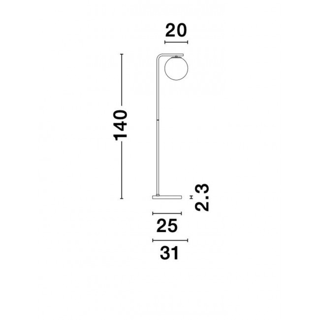 Φωτιστικό Δαπέδου E27 Χρυσό Και Λευκό Alvarez 9136702 NOVA LUCE