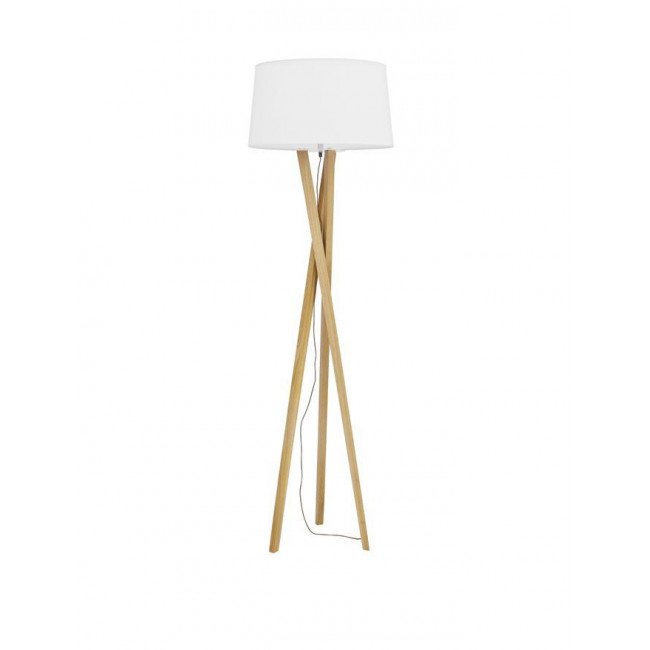 Φωτιστικό Δαπέδου Ε27 Λευκό Και Φυσικό Salino 9145061 NOVA LUCE