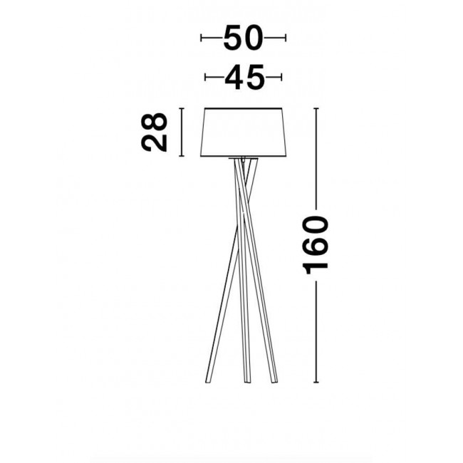 Φωτιστικό Δαπέδου Ε27 Λευκό Και Φυσικό Salino 9145061 NOVA LUCE
