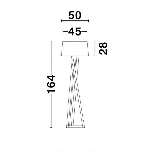 Φωτιστικό Δαπέδου Ε27 Φυσικό Και Λευκό Salino 9145071 NOVA LUCE