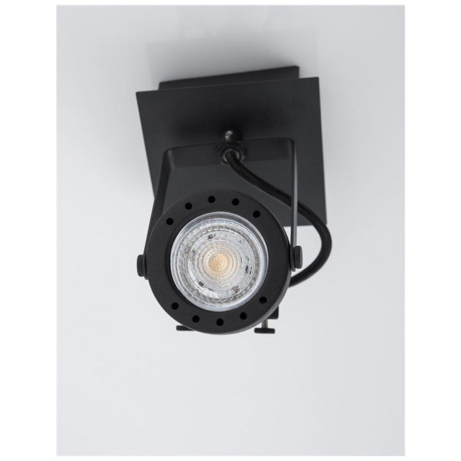 Σποτ Επίτοιχο GU10 Μαύρο Salva 9155101 NOVA LUCE