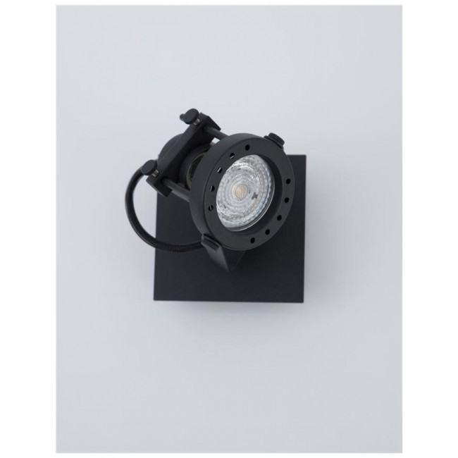 Σποτ Επίτοιχο GU10 Μαύρο Salva 9155101 NOVA LUCE