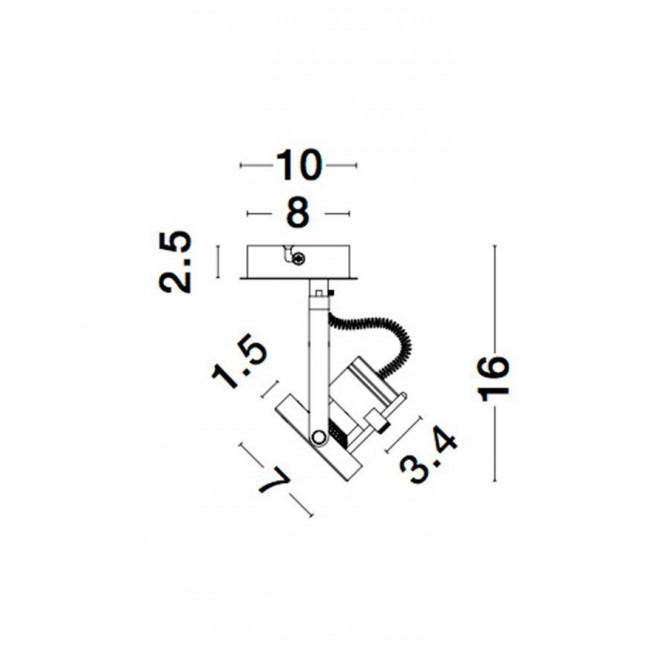 Σποτ Επίτοιχο GU10 Μαύρο Salva 9155101 NOVA LUCE