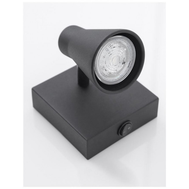 Σποτ Επίτοιχο GU10 Μαύρο Dublin 9155712 NOVA LUCE