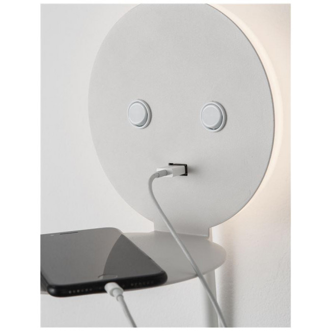 Απλίκα LED 9W 3000k Λευκό Με USB Eclip 9173281 NOVA LUCE