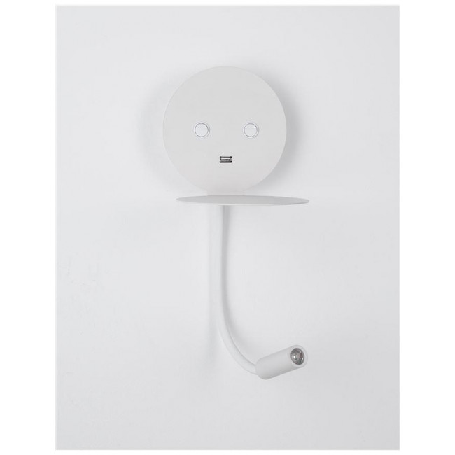 Απλίκα LED 9W 3000k Λευκό Με USB Eclip 9173281 NOVA LUCE