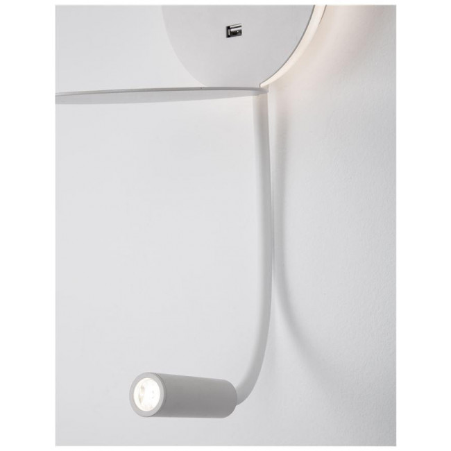 Απλίκα LED 9W 3000k Λευκό Με USB Eclip 9173281 NOVA LUCE
