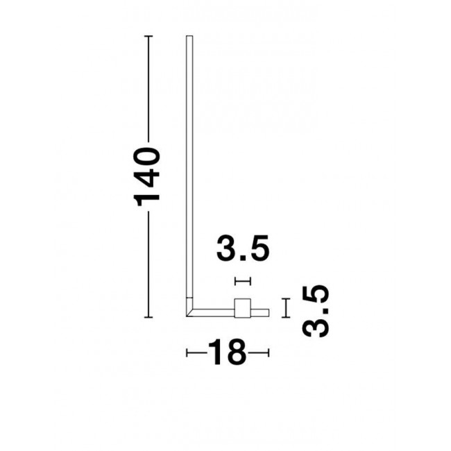 Φωτιστικό Δαπέδου LED 17.3W 3000k Μαύρο 9180727 NOVA LUCE