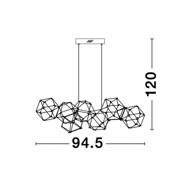 Φωτιστικό LED 33.6W 3000k Χρυσό Nebula 9186807 NOVA LUCE