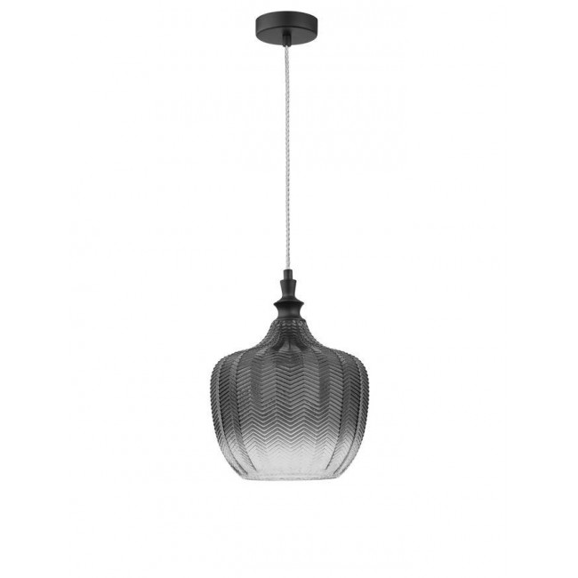 Φωτιστικό Μονόφωτο Ε27 Μαύρο Και Φυμέ Loni 9191242 NOVA LUCE