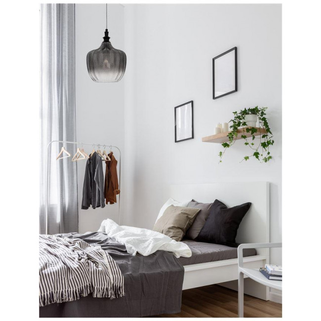 Φωτιστικό Μονόφωτο Ε27 Μαύρο Και Φυμέ Loni 9191242 NOVA LUCE