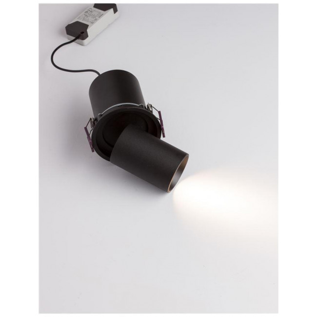 Σπότ Χωνευτό LED 12W 3000K Μαύρο Κινητό Pin 9232131 NOVA LUCE