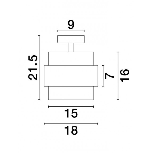Φωτιστικό Μονόφωτο E27 Φυμέ Και Ορείχαλκος Sianna 9236384 NOVA LUCE