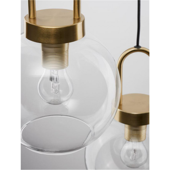 Φωτιστικό Τρίφωτο Ε27 Χρυσό Και Διάφανο Irvine 9241190 NOVA LUCE