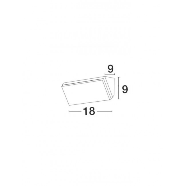 Απλίκα LED 12W 3000k Μαύρο Keen 9270027 NOVA LUCE