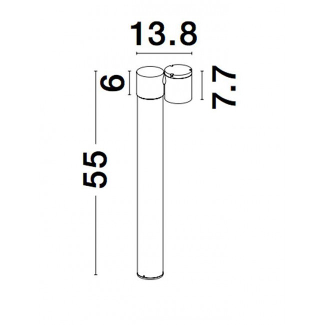 Φωτιστικό Κολώνα GU10 Μαύρο Focus 9279112 NOVA LUCE