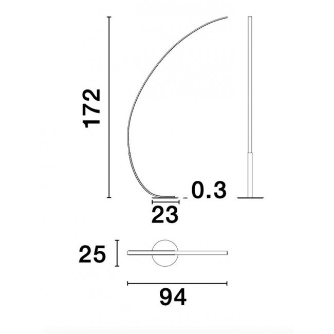 Φωτιστικό Δαπέδου LED 30W 3000k Λευκό Premium 9396061 NOVA LUCE