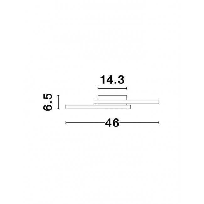 Φωτιστικό LED 25W 3000k Μαύρο Bilbao 9500822 NOVA LUCE
