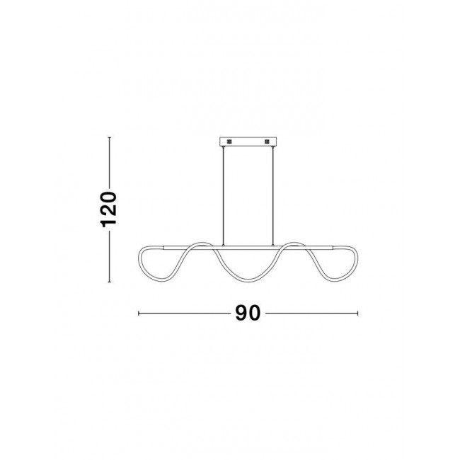 Φωτιστικό LED 29W 3000k Χρυσό Και Λευκό Tiriac 9548103 NOVA LUCE
