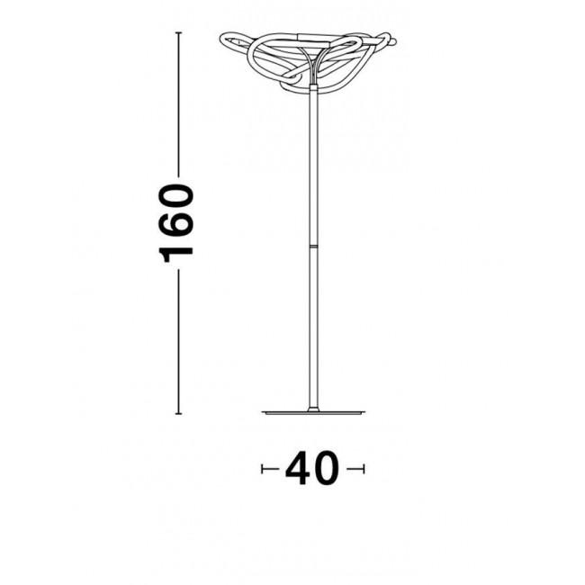 Φωτιστικό Δαπέδου LED 28W 3000k Χρυσό 9548106 NOVA LUCE