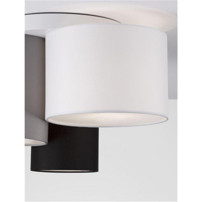 Φωτιστικό Τρίφωτο E27 Μαύρο,Γκρι Και Λευκό Bryson 9555805 NOVA LUCE